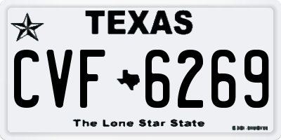 TX license plate CVF6269