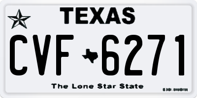 TX license plate CVF6271