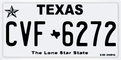 TX license plate CVF6272