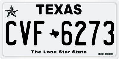 TX license plate CVF6273