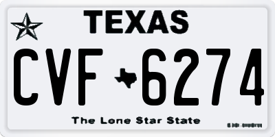 TX license plate CVF6274