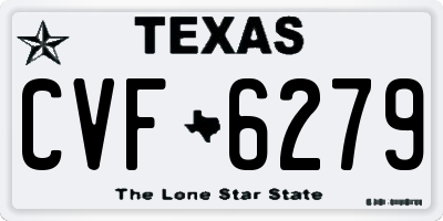 TX license plate CVF6279