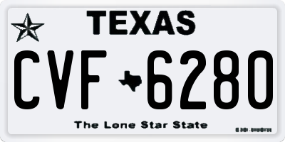 TX license plate CVF6280