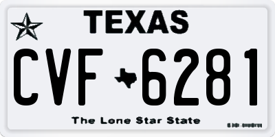 TX license plate CVF6281