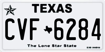 TX license plate CVF6284