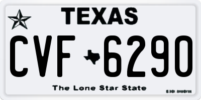 TX license plate CVF6290