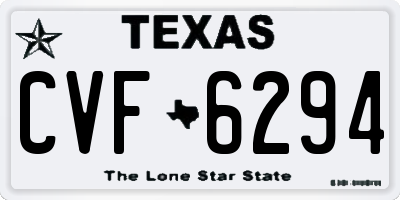 TX license plate CVF6294