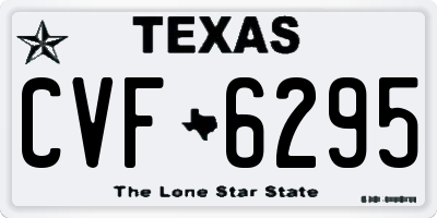 TX license plate CVF6295