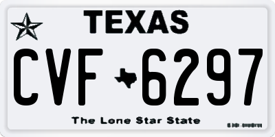 TX license plate CVF6297