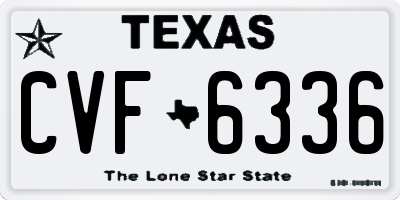 TX license plate CVF6336