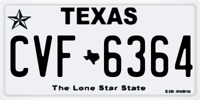TX license plate CVF6364