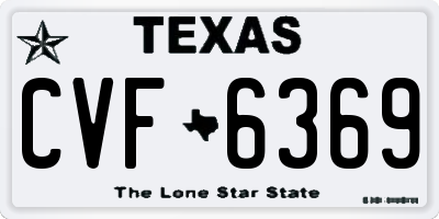 TX license plate CVF6369