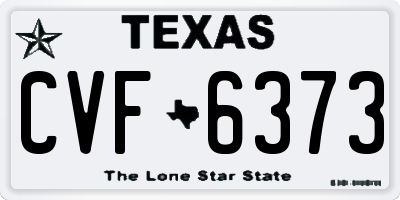 TX license plate CVF6373