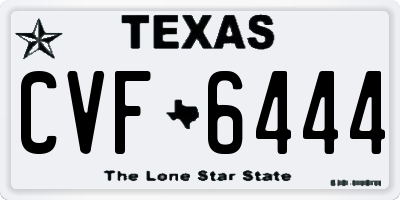TX license plate CVF6444