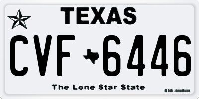 TX license plate CVF6446
