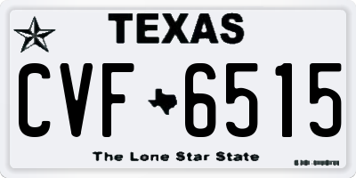 TX license plate CVF6515
