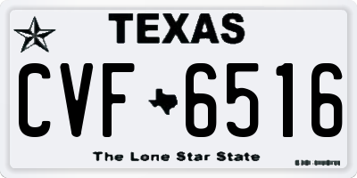 TX license plate CVF6516