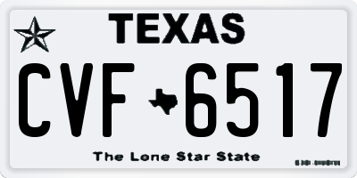 TX license plate CVF6517
