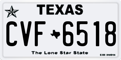 TX license plate CVF6518