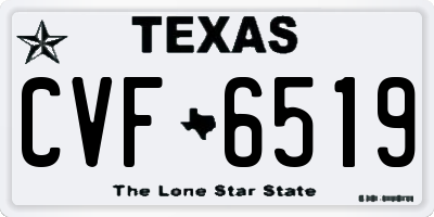 TX license plate CVF6519