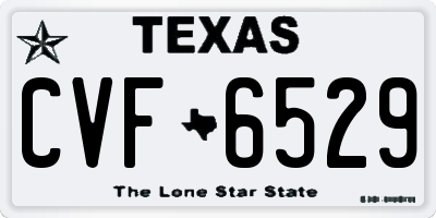 TX license plate CVF6529
