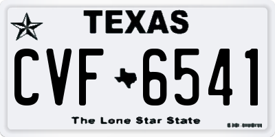 TX license plate CVF6541