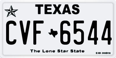 TX license plate CVF6544