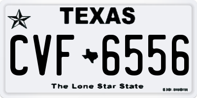 TX license plate CVF6556