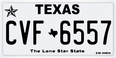 TX license plate CVF6557