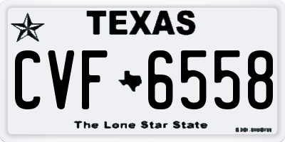 TX license plate CVF6558