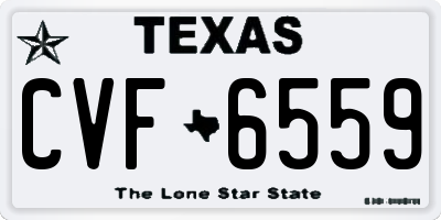 TX license plate CVF6559