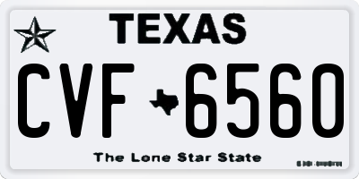 TX license plate CVF6560