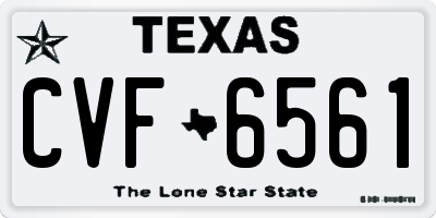 TX license plate CVF6561