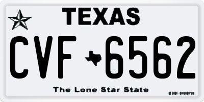 TX license plate CVF6562