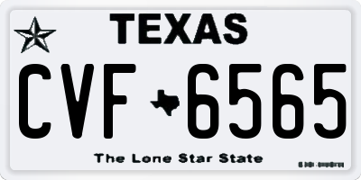 TX license plate CVF6565