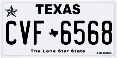TX license plate CVF6568