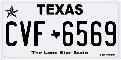 TX license plate CVF6569