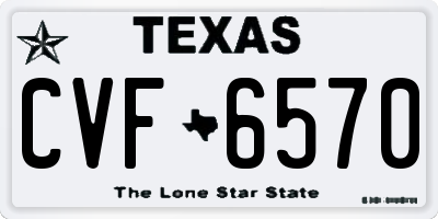 TX license plate CVF6570