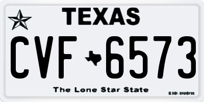 TX license plate CVF6573