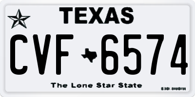 TX license plate CVF6574