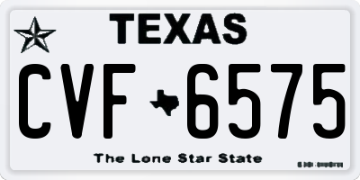 TX license plate CVF6575