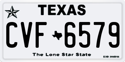 TX license plate CVF6579