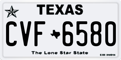 TX license plate CVF6580