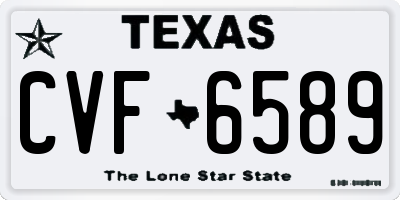 TX license plate CVF6589