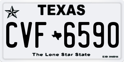 TX license plate CVF6590