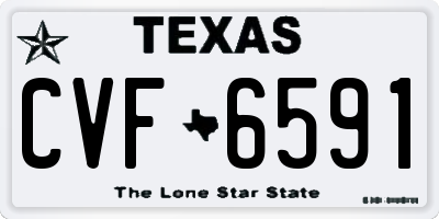 TX license plate CVF6591