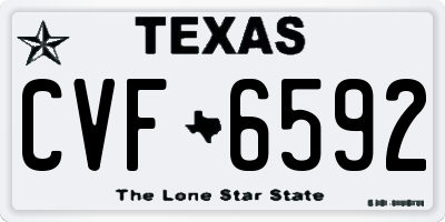 TX license plate CVF6592