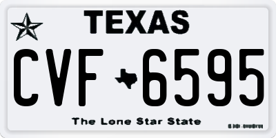 TX license plate CVF6595