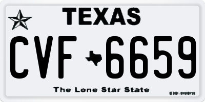 TX license plate CVF6659