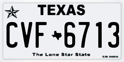 TX license plate CVF6713